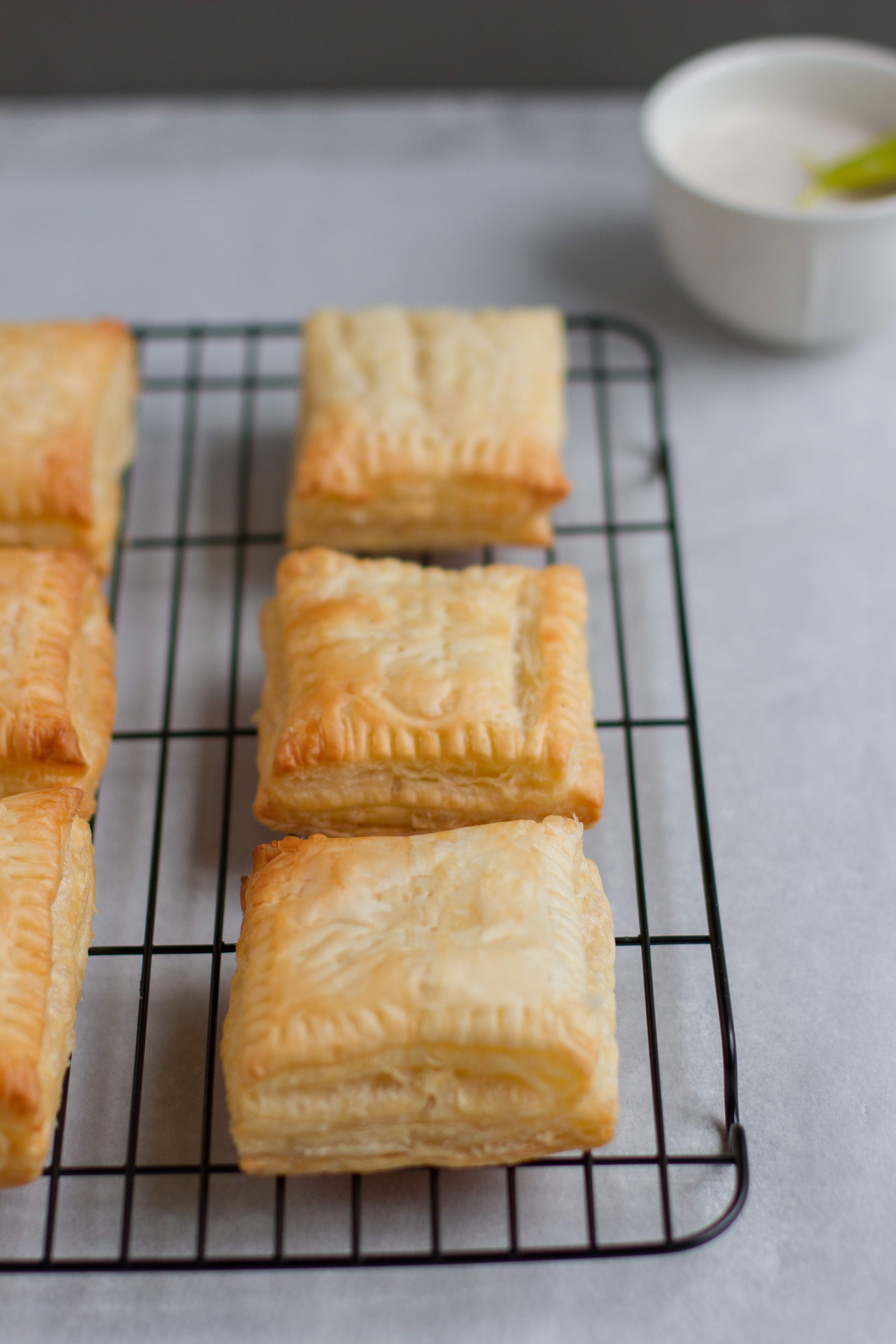 vegan blood orange poptart recipe with home-made jam and a coconut and lime glaze