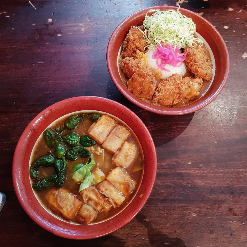bone daddies soho review, tofu curry noodles, vegetarian vegan london